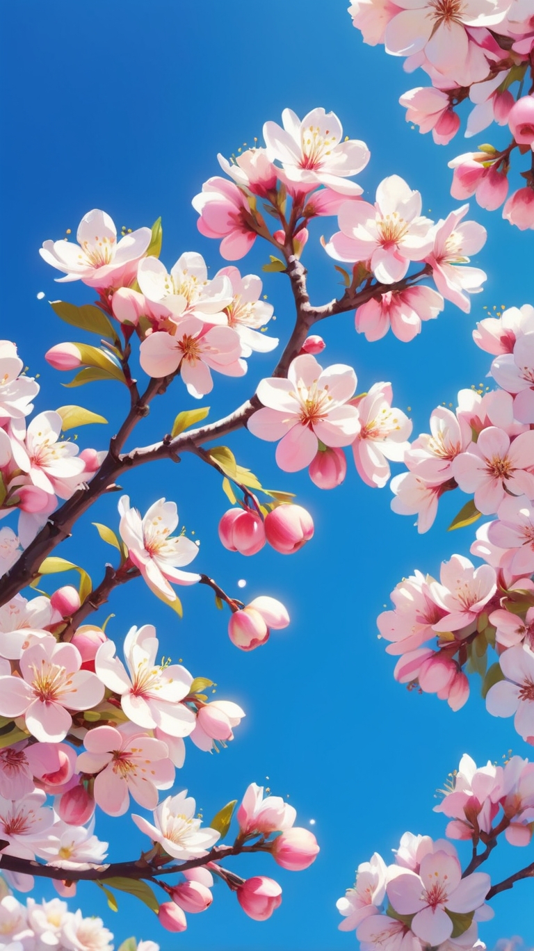 HD iPhone AI Blooming Apple Orchard Gorgeous Wallpaper